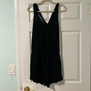 Lou & Grey Black Romper Jumpsuit Size L